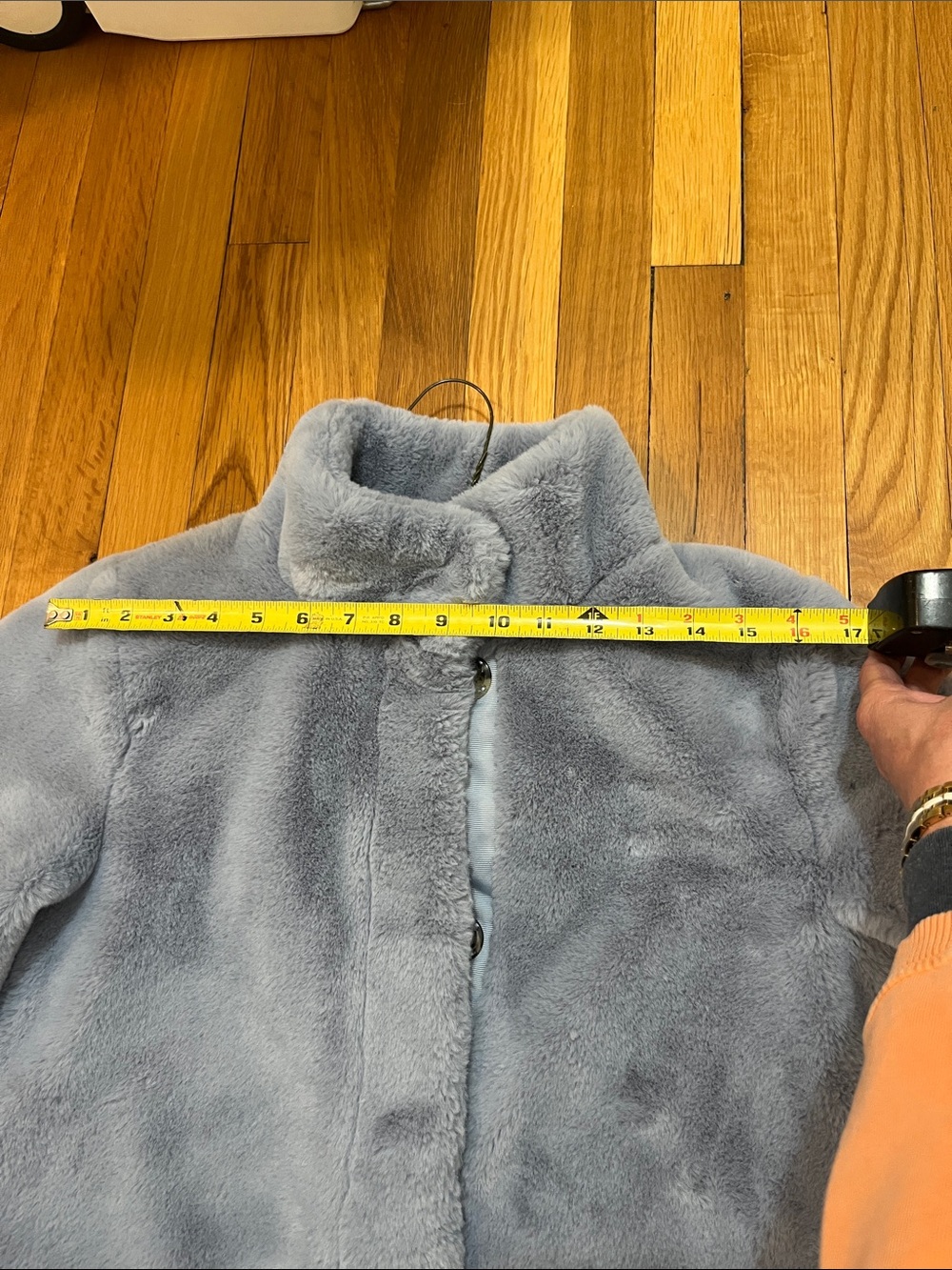 Baby Blue super soft faux fur xs jacket by Anthropology - Picture 8 of 10